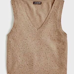 J. Crew Crystal Embellished sweater vest